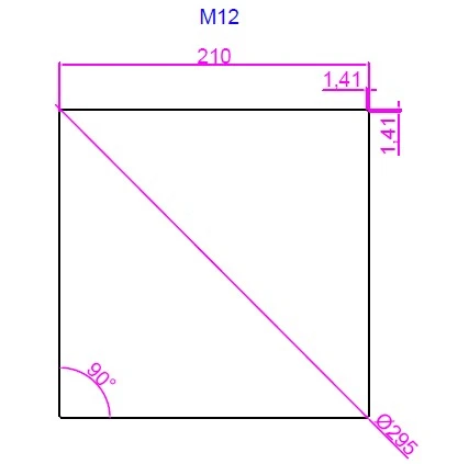 210mmx210mm M12 monocrystalline silicon solar wafer